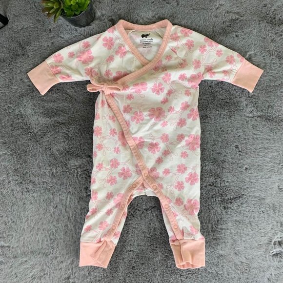 Monica + Andy Baby Kimono Cherry Blossom One-Piece - 0-3 months - Picture 2 of 4